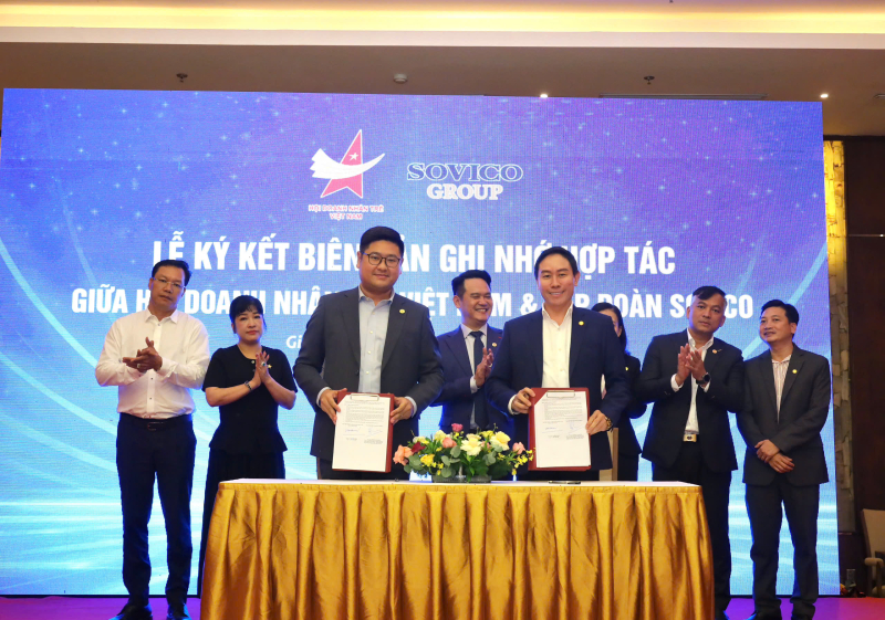 Lễ ký kết các biên bản ghi nhớ hợp tác chiến lược giữa Hội Doanh nhân trẻ Việt Nam với Tập đoàn Sovico