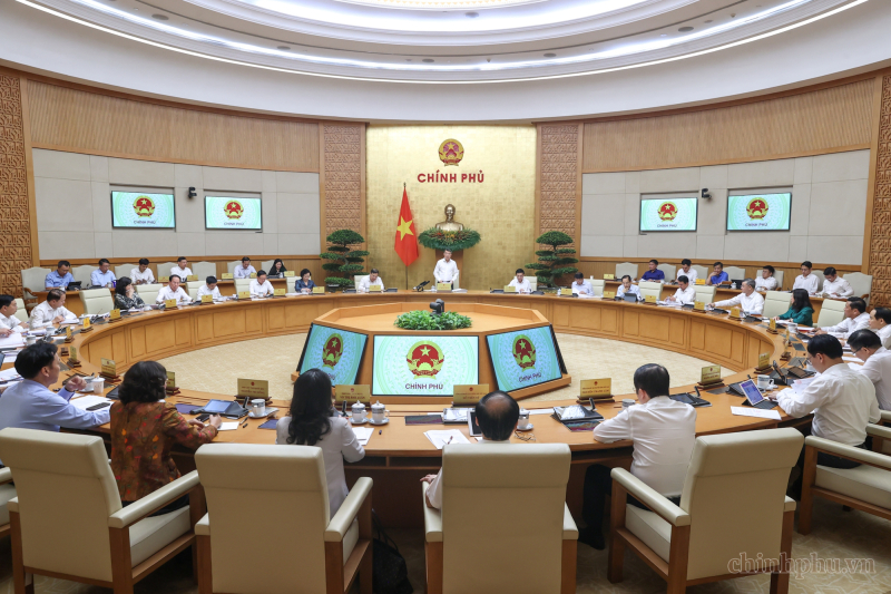 Phiên họp Chính phủ thường kỳ tháng 8/2026. Ảnh: Báo Điện tử Chính phủ.