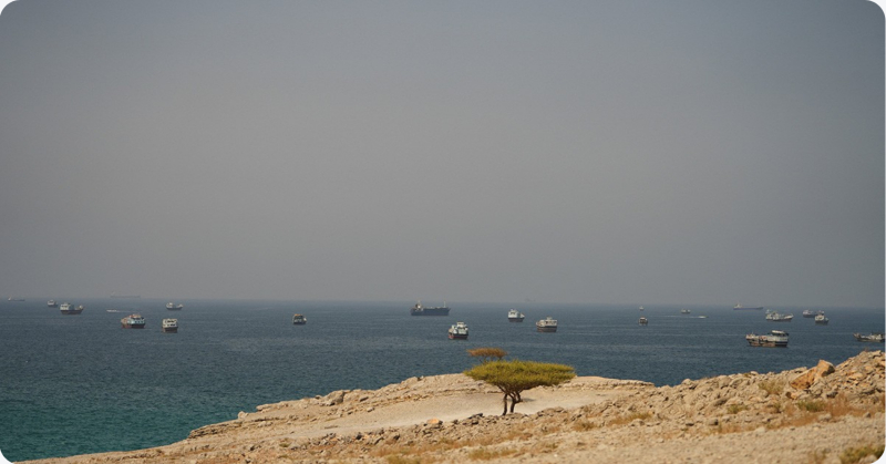 Eo biển Hormuz ngày 6/9. Ảnh: Reuters