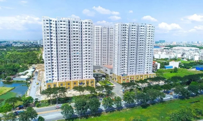 Một trong những dự án nhà ở xã hội của Hoàng Quân tại TP.HCM. Ảnh: HQC