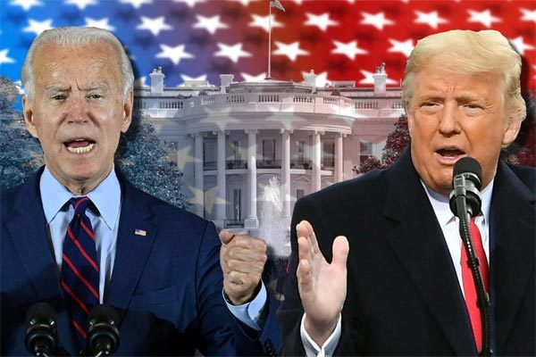 Ông Biden (trái) và ông Trump đang cạnh tranh quyết liệt trong cuộc bầu cử tổng thống Mỹ 2020. Ảnh: NyPost