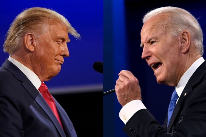Ông Donald Trump đối đầu với ông Joe Biden trong cuộc bầu cử tổng thống Mỹ 2020. Ảnh: AFP