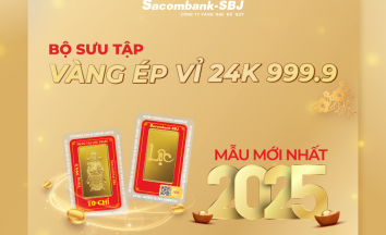 Sacombank - SBJ ra mắt bộ sưu tập vàng ép vỉ Thần Tài 2025