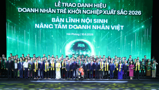 Lễ trao danh hiệu Doanh nhân trẻ khởi nghiệp xuất sắc 2026: Bản lĩnh nội sinh - Nâng tầm doanh nhân Việt