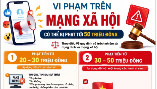 Những vi phạm khi sử dụng mạng xã hội có thể bị phạt tới 50 triệu đồng